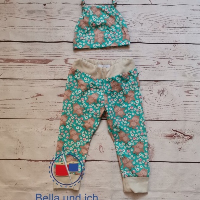 Hose und Mütze Set Hippo Größe 86/92