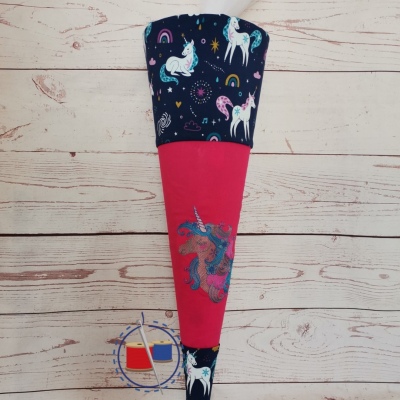 Schultüte "Einhorn" - 70cm - mit Wunschname